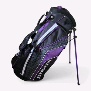 Callaway Strata Womens Golf Bag With Stand Black Purple Lightweight 7 Dividers